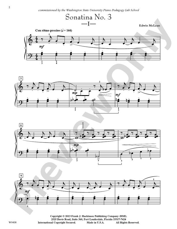 Sonatina No. 3 - Piano (Digital Download)