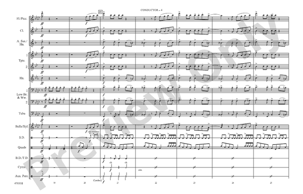 Cake by the Ocean – Marching Band Conductor Score & Parts (Digital Download)