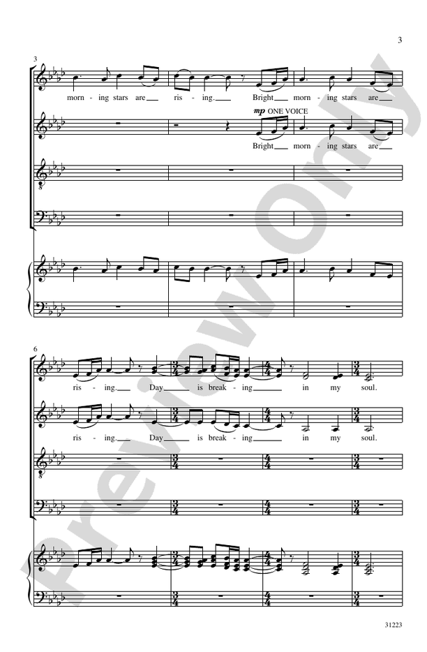 Bright Morning Stars – SATB a cappella Choral Octavo (Digital Download)