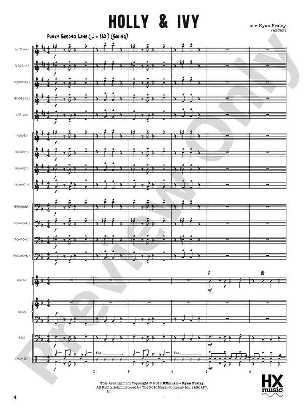 Holly & Ivy – Jazz Ensemble Conductor Score & Parts (Digital Download)