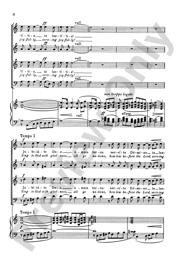 Jubilate Deo Omnis Terra – SATB Choral Octavo (Digital Download)
