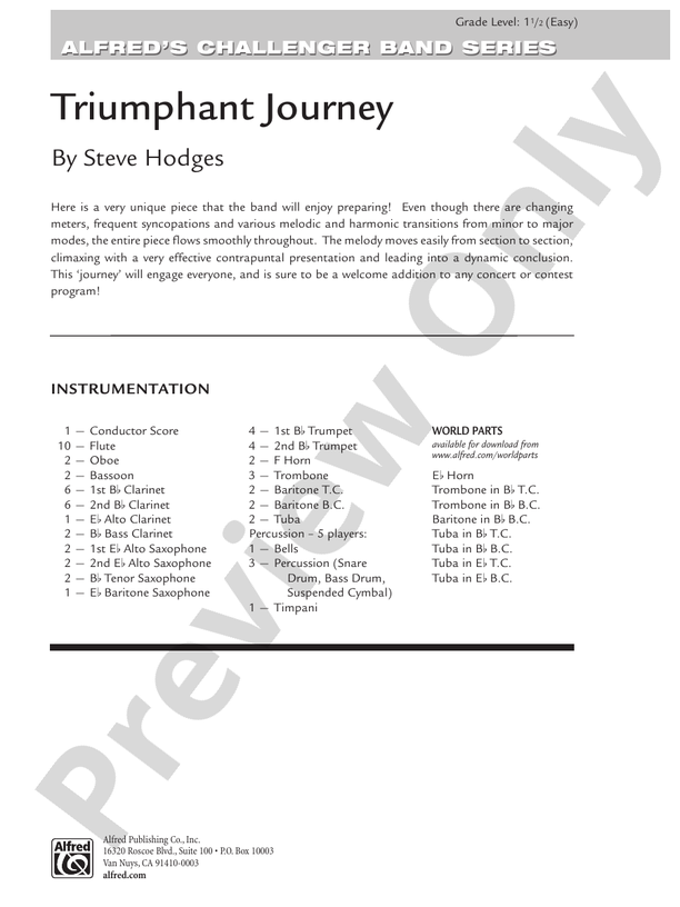 Triumphant Journey - Concert Band Conductor Score & Parts (Digital Download)
