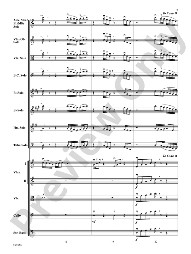 A Chameleon Concerto - String Orchestra Conductor Score & Parts (Digital Download)