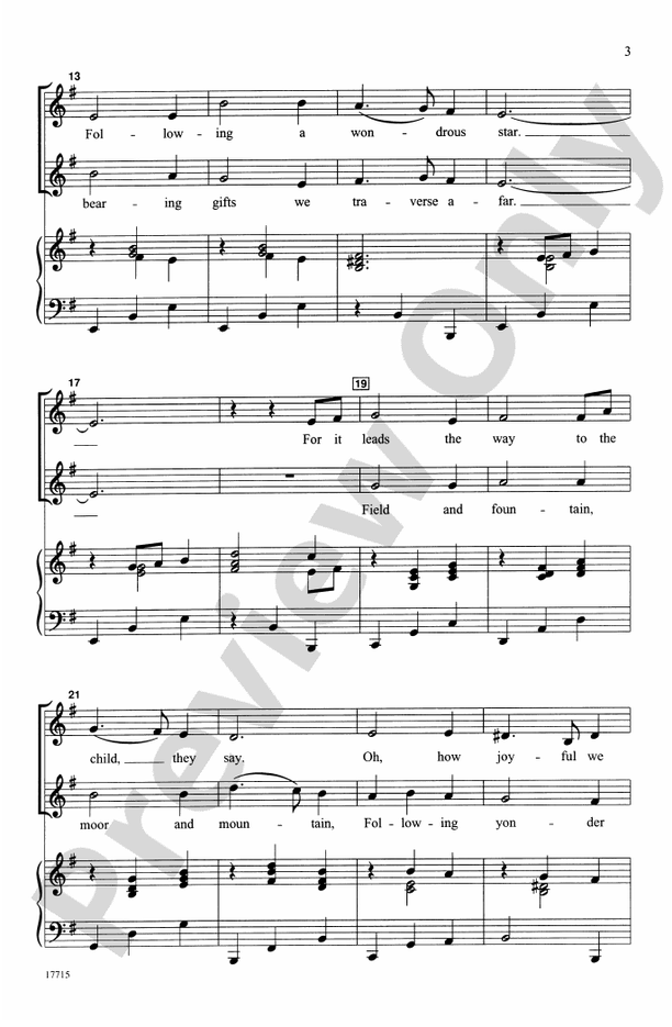 Follow That Wondrous Star – 2-Part Choral Octavo (Digital Download)
