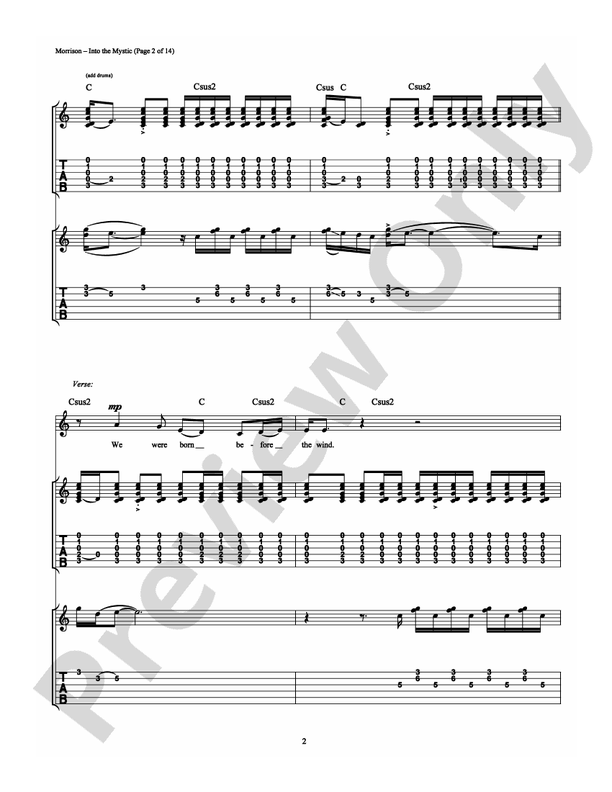Into the Mystic - Guitar TAB (Digital Download)