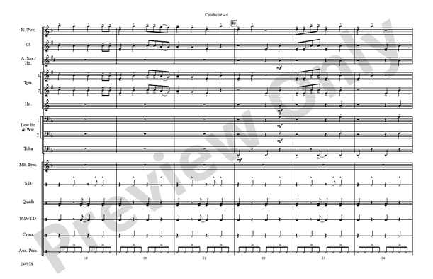 Pon de Replay – Marching Band Conductor Score & Parts (Digital Download)