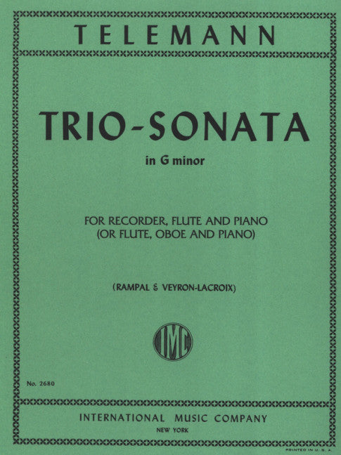 Telemann Trio Sonata in G Minor Flute/Piano