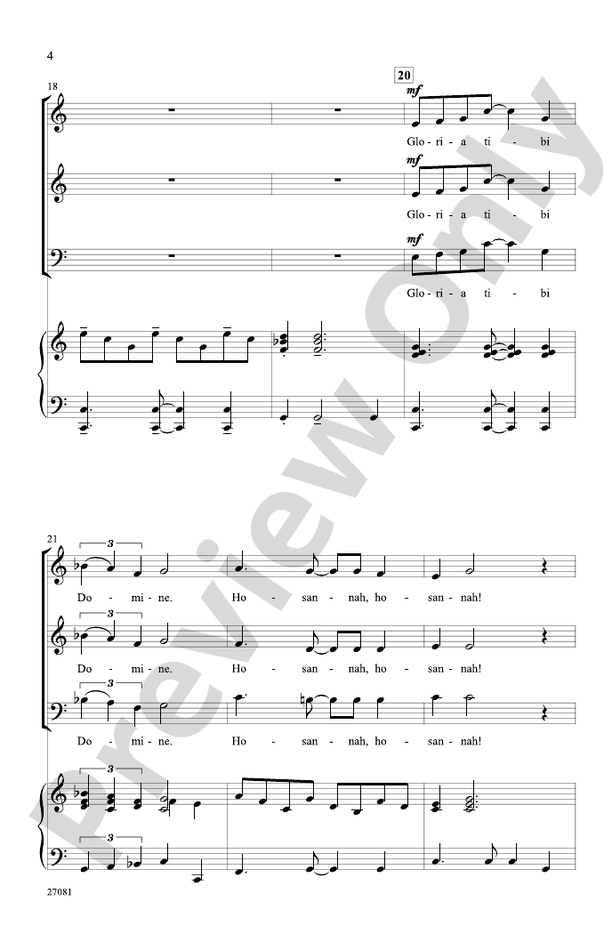 Gloria Tibi – 3-Part Choral Octavo (Digital Download)