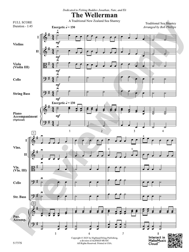 The Wellerman - String Orchestra Conductor Score & Parts (Digital Download)