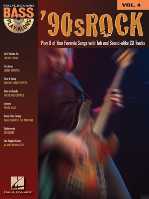 90s Rock - Bass Play-Along Volume 4 - Bass Guitar Hal Leonard Bass TAB with Lyrics & Chords /CD