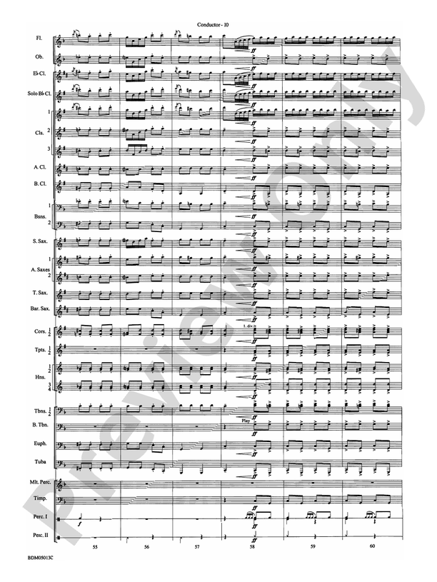 Pineapple Poll (Suite from the Ballet) - Concert Band Conductor Score & Parts (Digital Download)