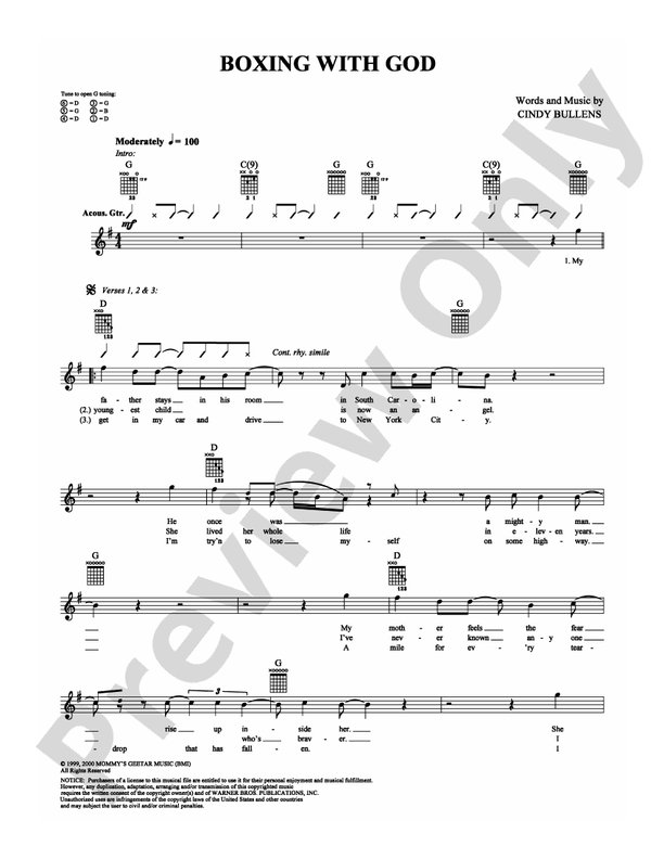 Boxing with God - Guitar TAB (Digital Download)
