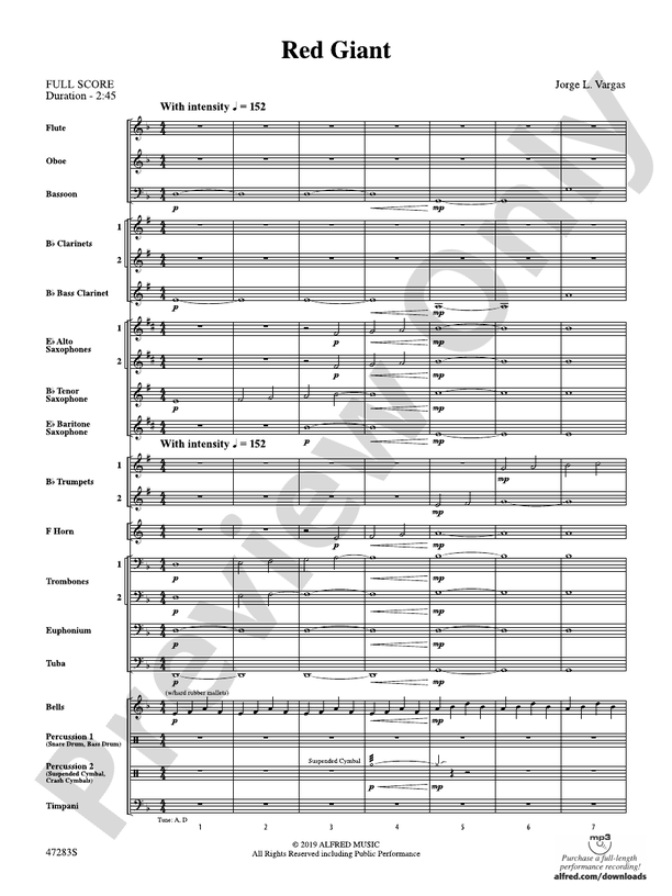 Red Giant - Concert Band Conductor Score & Parts (Digital Download)