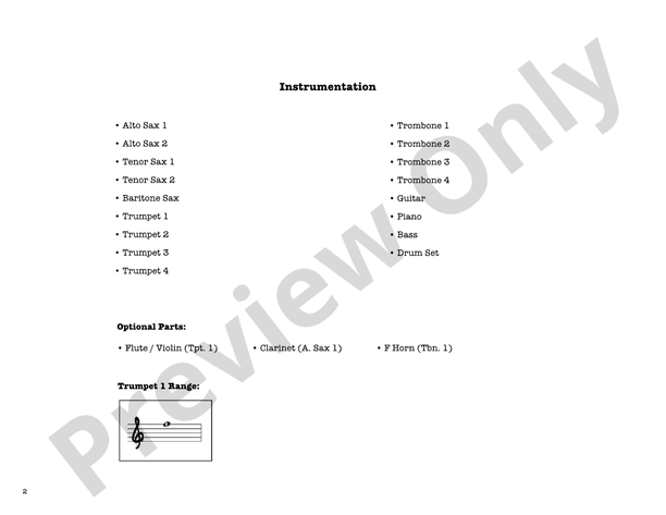 Porto Alegre – Jazz Ensemble Conductor Score & Parts (Digital Download)