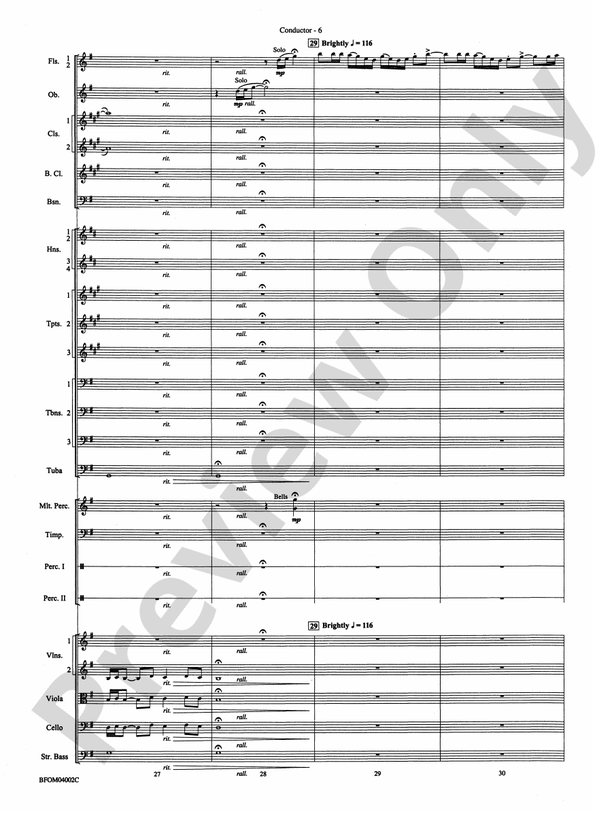 Prairiesong – Full Orchestra Conductor Score & Parts (Digital Download)