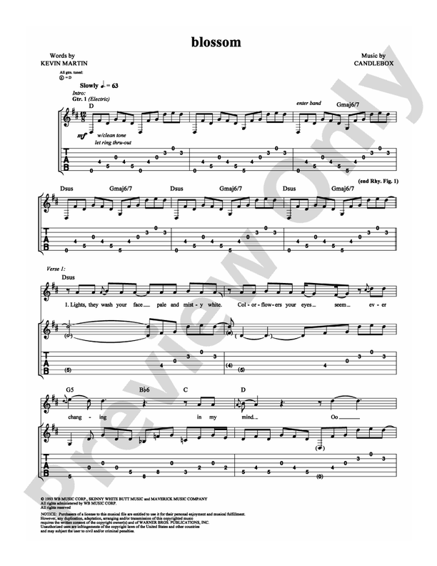 Blossom - Guitar TAB (Digital Download)