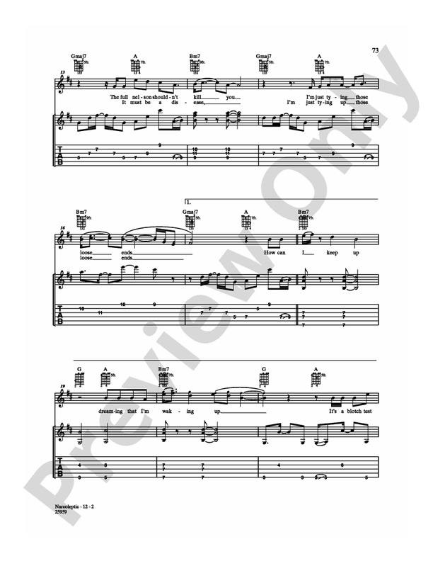 Narcoleptic - Guitar TAB (Digital Download)