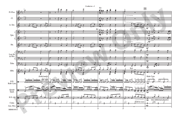 The Greatest Love of All – Marching Band Conductor Score & Parts (Digital Download)