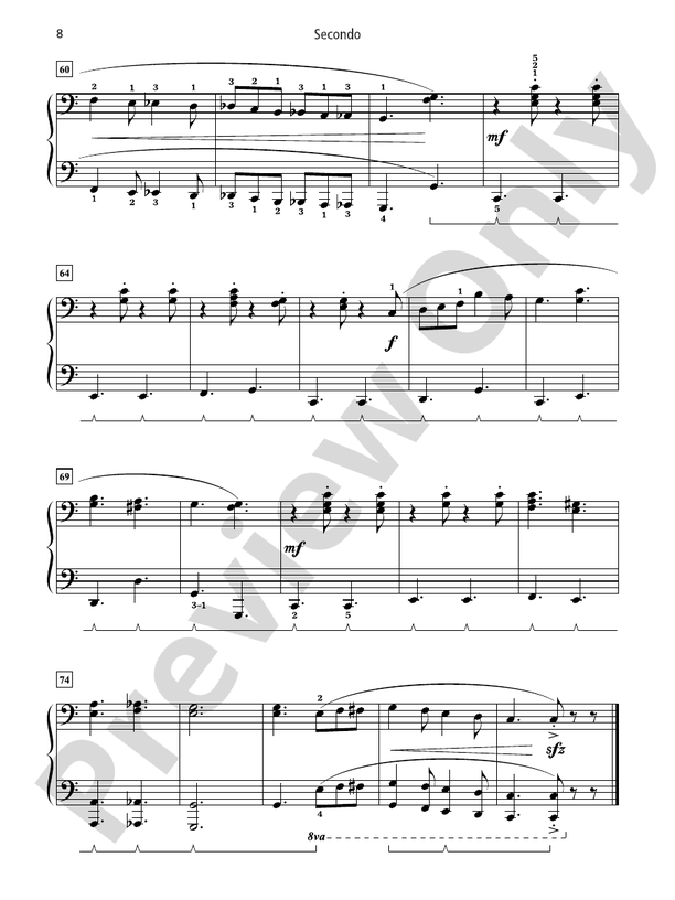 Grand Duets for Piano, Book 6: 5 Late Intermediate Pieces  - 1 Piano, 4 Hands (Digital Download)