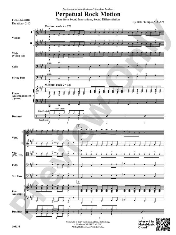 Perpetual Rock Motion – String Orchestra Conductor Score & Parts (Digital Download)
