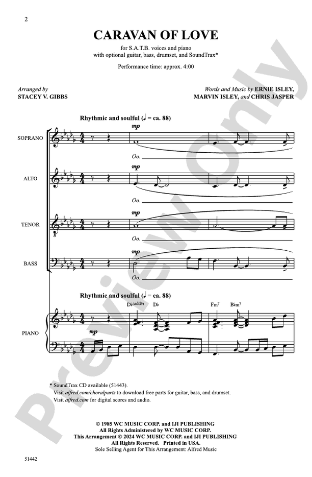Caravan of Love - SATB Choral Octavo (Digital Download)