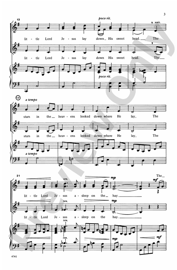 Away in a Manger – SSA Choral Octavo (Digital Download)