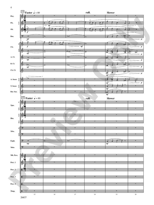 Adoration (Movement 1 from Symphony of Prayer) - Concert Band Conductor Score & Parts (Digital Download)
