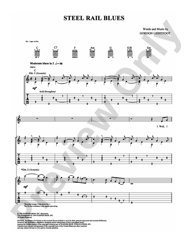 Steel Rail Blues - Guitar TAB (Digital Download)