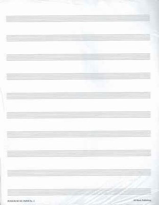 Manuscript Paper No. 1 12 Stave (25 Pack) - All Music Publishing