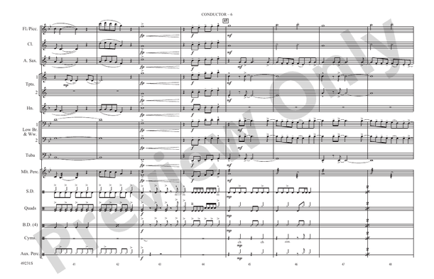 Physical – Marching Band Conductor Score & Parts (Digital Download)
