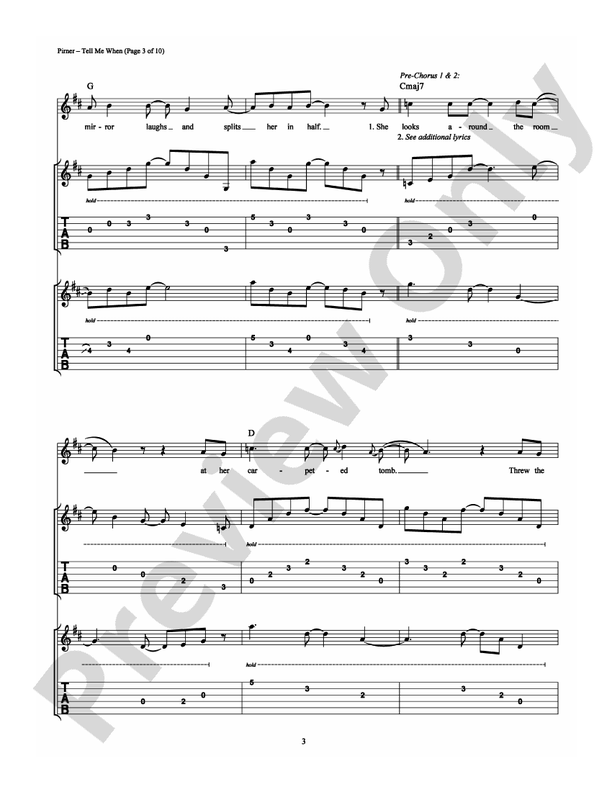 Tell Me When - Guitar TAB (Digital Download)