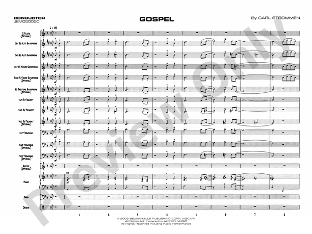 Gospel – Jazz Ensemble Conductor Score & Parts (Digital Download)
