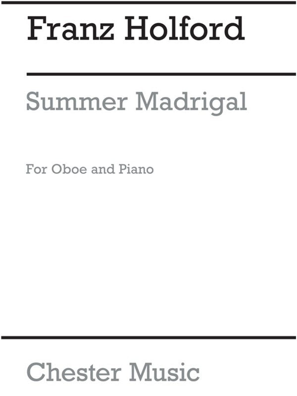 Holford - Summer Madrigal - Oboe/Piano Accompaniment Chester CH01604