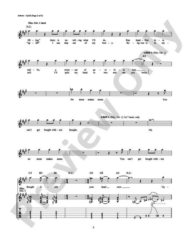 Uplift - Guitar TAB (Digital Download)