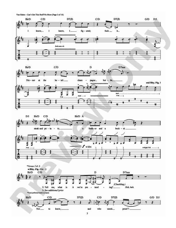 Can't Get This Stuff No More - Guitar TAB (Digital Download)