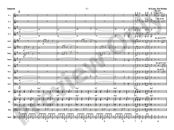 No Clams, Just Oysters - Jazz Ensemble Conductor Score & Parts(Digital Download)