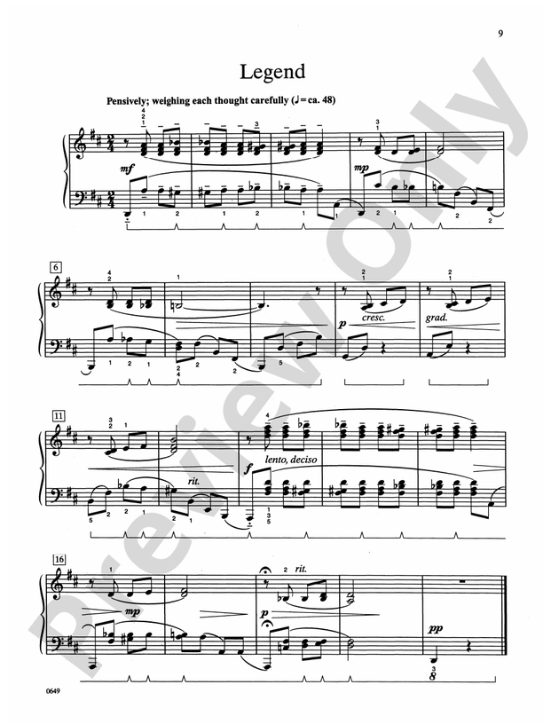 Legend - Piano Solo (Digital Download)