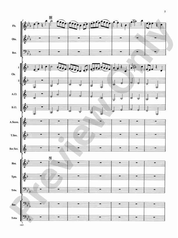 Chorale Prelude in E-Flat - Concert Band Conductor Score & Parts (Digital Download)