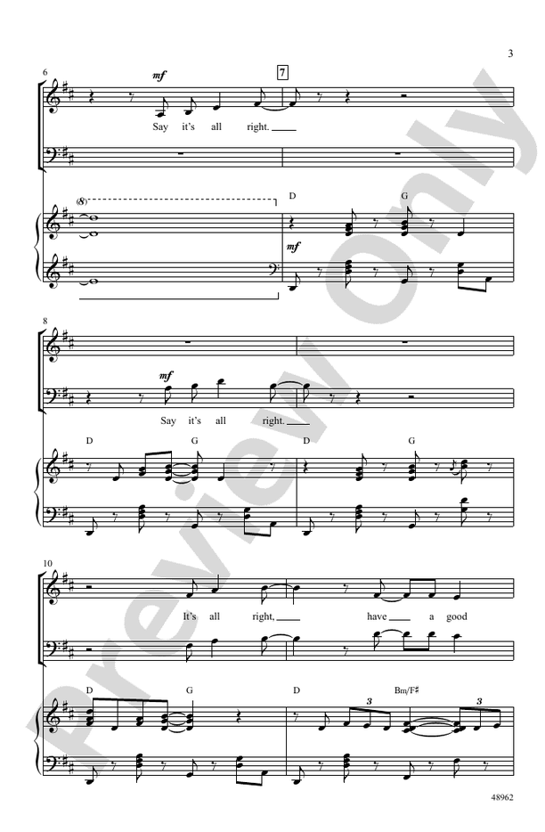 It's All Right – SATB Choral Octavo (Digital Download)