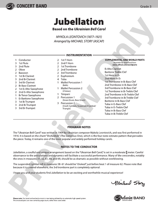 Jubellation - Concert Band Conductor Score & Parts (Digital Download)