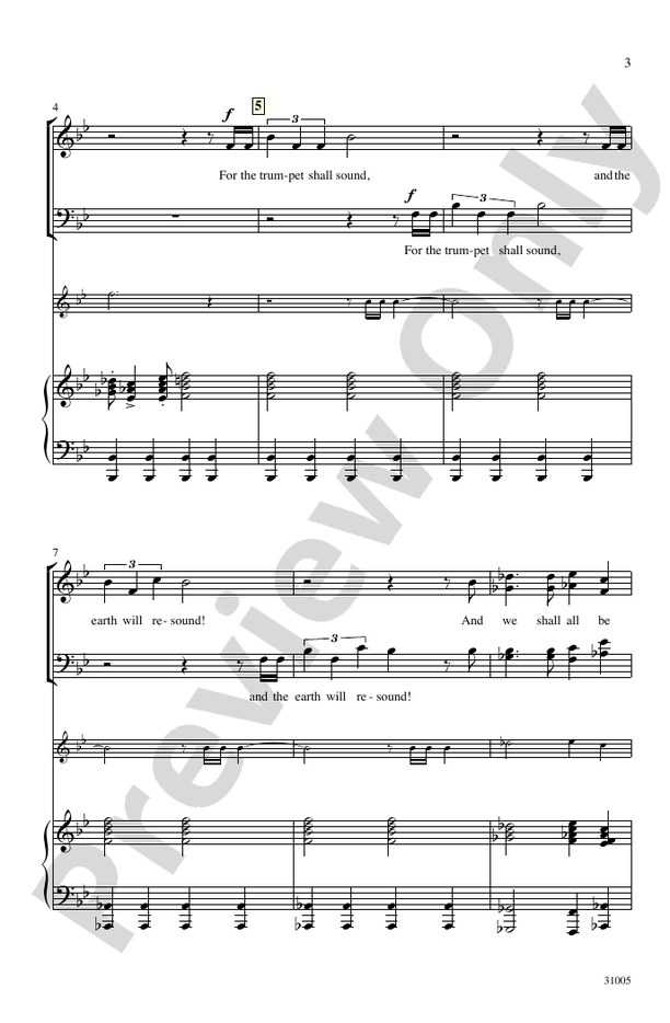 For the Trumpet Shall Sound – SATB Choral Octavo (Digital Download)
