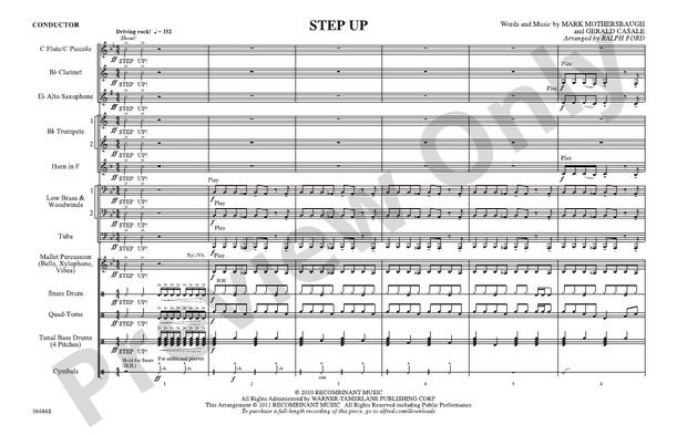 Step Up – Marching Band Conductor Score & Parts (Digital Download)