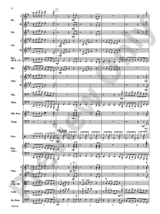 Prime Time Tuesday - Full Orchestra Conductor Score & Parts (Digital Download)