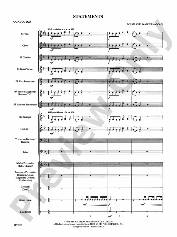 Statements - Concert Band Conductor Score & Parts (Digital Download)