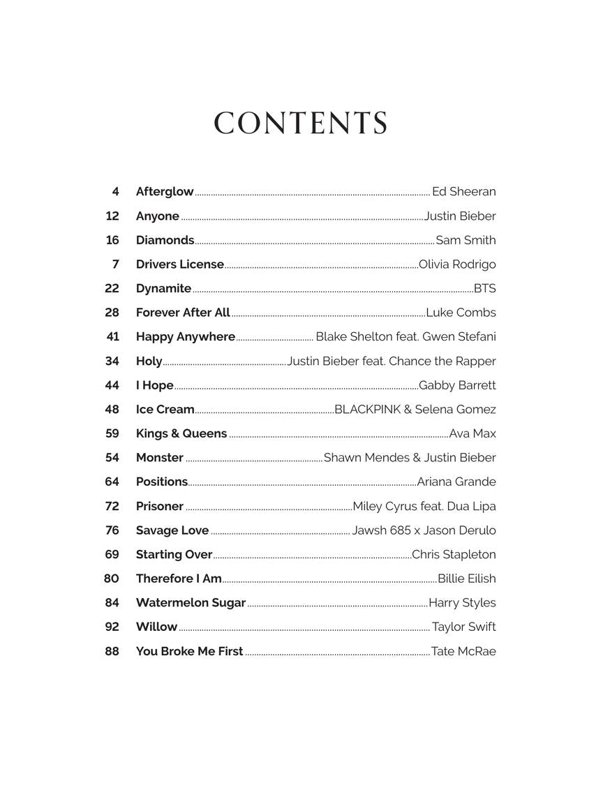 Chart Hits of 2020-2021 for Ukulele - 20 Top Singles to Strum and Sing - Hal Leonard