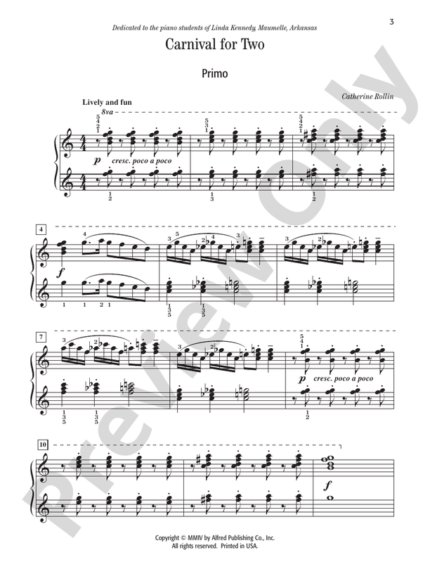 Carnival for Two - 1 Piano, 4 Hands (Digital Download)