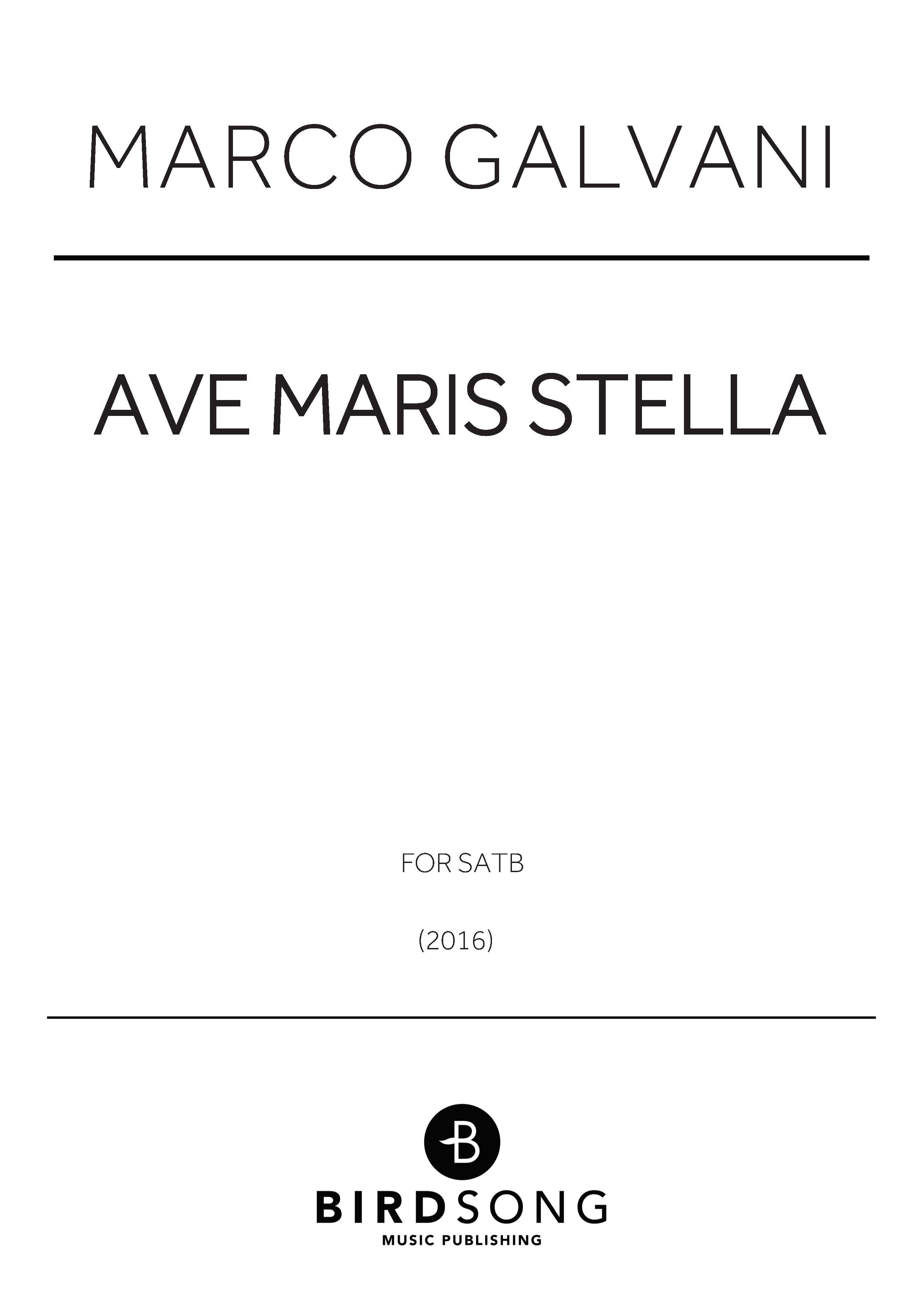 Ave Maris Stella - SATB Chorus (Digital Download)