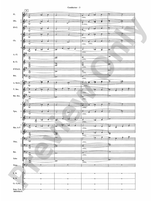 Aria Cantabile - Concert Band Conductor Score & Parts (Digital Download)