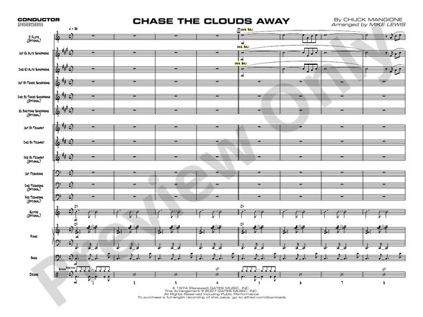 Chase the Clouds Away - Jazz Ensemble Conductor Score & Parts (Digital Download)