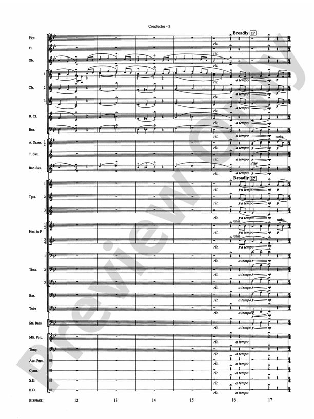Waterdance - Concert Band Conductor Score & Parts (Digital Download)